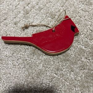 Mud Pie Cardinal Stone Ware Christmas Ornament